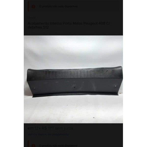 Moldura Acabamento Painel Traseiro 408 2016 C/detalhes S12