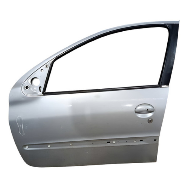 Porta Dianteira Esquerda Peugeot 206 207 2002 2012 C/detalhe Dianteira Esquerdo Prata