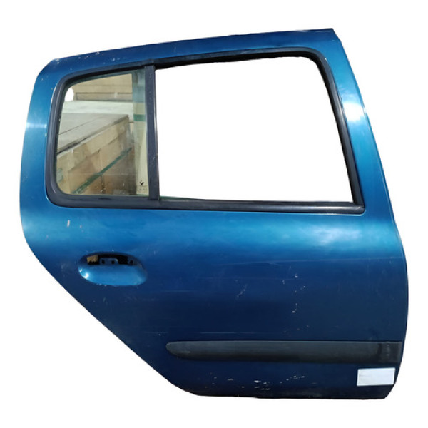 Porta Traseira Direita Renault Clio 2001 A 2011 C/detalhe Traseira Direito Azul