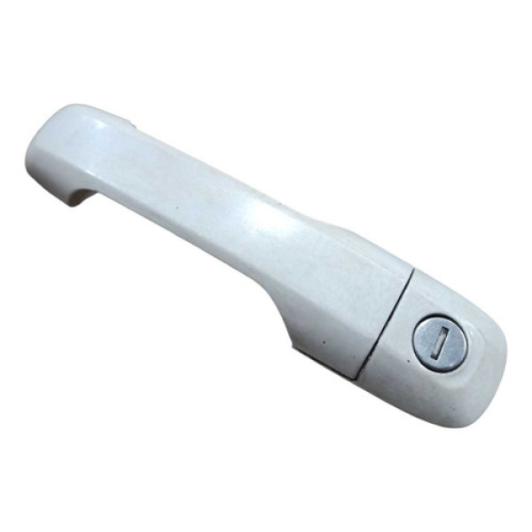 Maçaneta Externa Dianteira Esquerda Ford Fiesta 2005 A 2013 Branco Dianteira