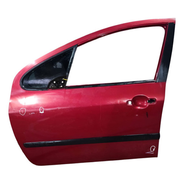 Porta Dianteira Esquerda Peugeot 307 2004 A 2012 C/detalhe Dianteira Esquerdo Vermelho