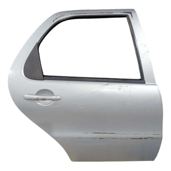 Porta Traseira Direita Fiat Palio Fire 2008 A 2011 C/detalhe Traseira Direito Prata