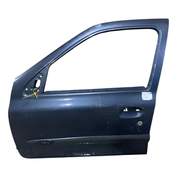 Porta Dianteira Esquerda Renault Clio 2001 A 2007 Dianteira Esquerdo Azul-marinho