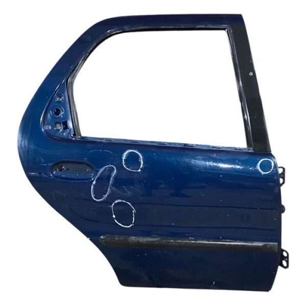 Porta Traseira Direita Fiat Palio 1996 A 2003 C/detalhe Traseira Direito Azul-marinho