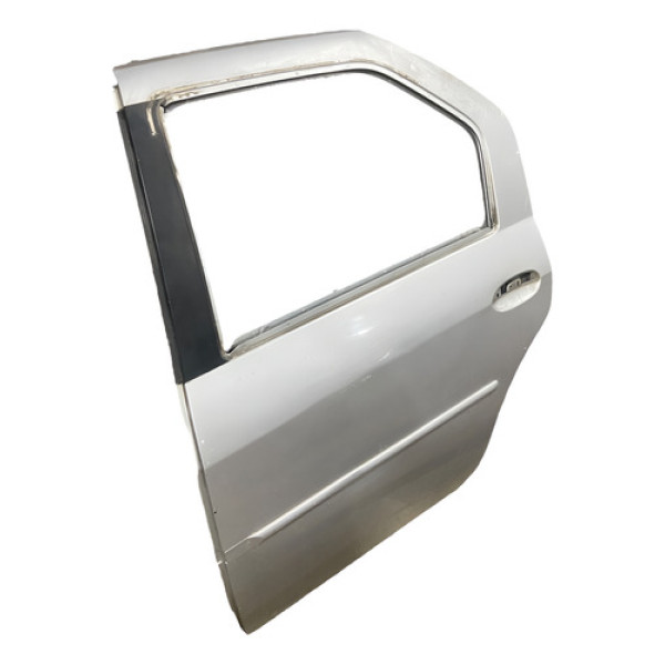 Porta Traseira Esquerda Renault Logan 2007 A 2013 Traseira Esquerda Prateado
