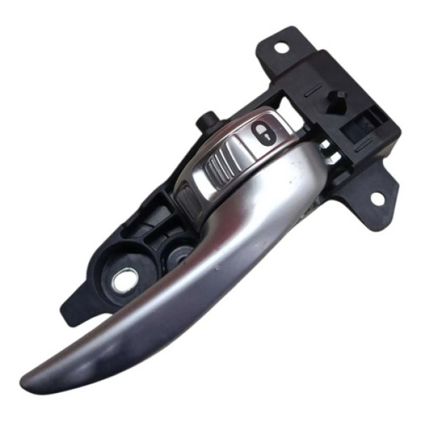 Maçaneta Interna Porta Traseira Direita Fiat Toro 2017 2023 Prata Traseira