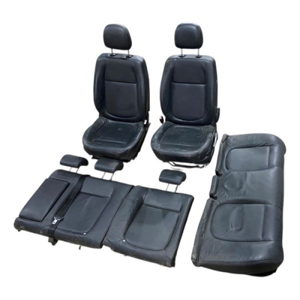 Jogo Banco Couro Citröen C4 Pallas 2008 A 2011 2012 2013 Preto