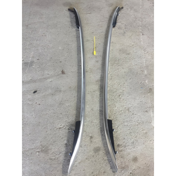 Par Rack Teto Volkswagen Tiguan Cromado 2010 2011 Cinza Claro