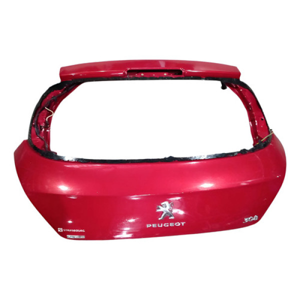 Tampa Traseira Porta Malas Peugeot 308 2012 A 2017 Vermelho