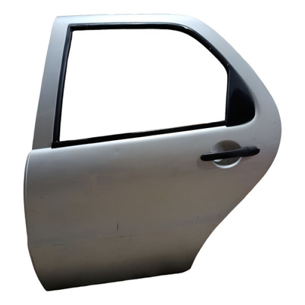 Porta Traseira Esquerda Fiat Palio Siena Sapão 2006 A 2013 Traseira Esquerdo Prata