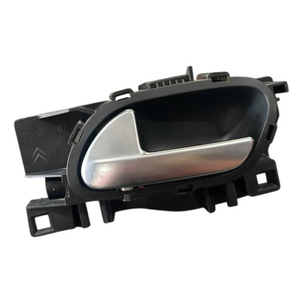 Maçaneta Interna Dianteira Esquerda Peugeot 208 2015 Cx43 Preto Dianteira
