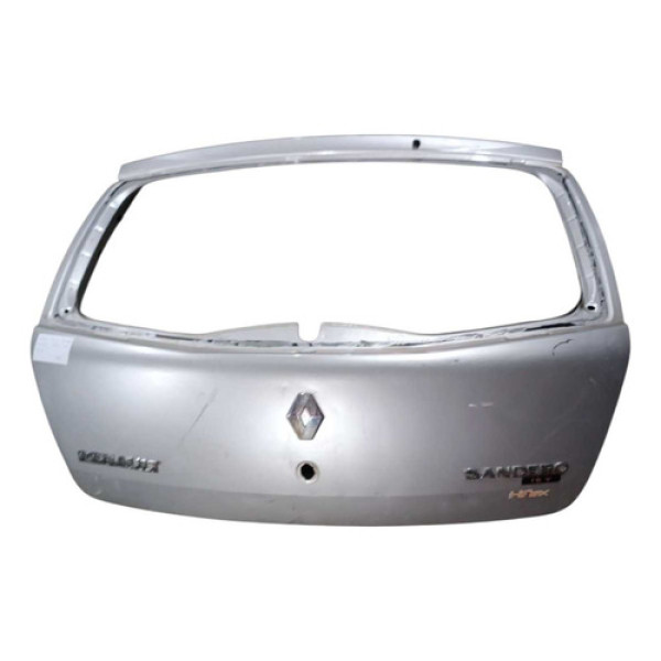 Tampa Traseira Porta Malas Renault Sandero 2008 A 2013 Prata
