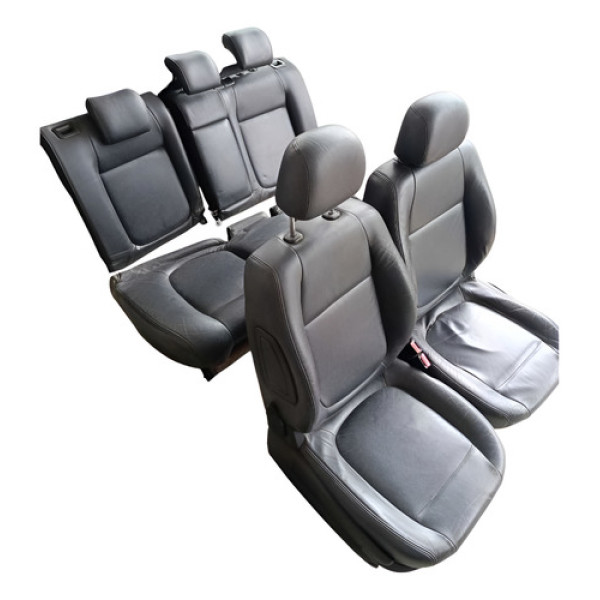 Jogo Banco Couro Citroen C4 Pallas 2008 A 2013 Preto