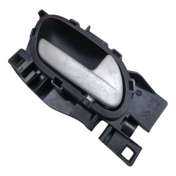 Maçaneta Interna Dianteira Direita Peugeot 208 2013 A 2019 Prata Dianteira/traseira