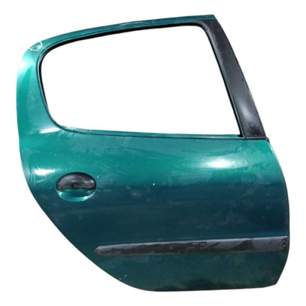 Porta Traseira Direita Peugeot 206 2001 A 2008 C/detalhe Traseira Direito Verde
