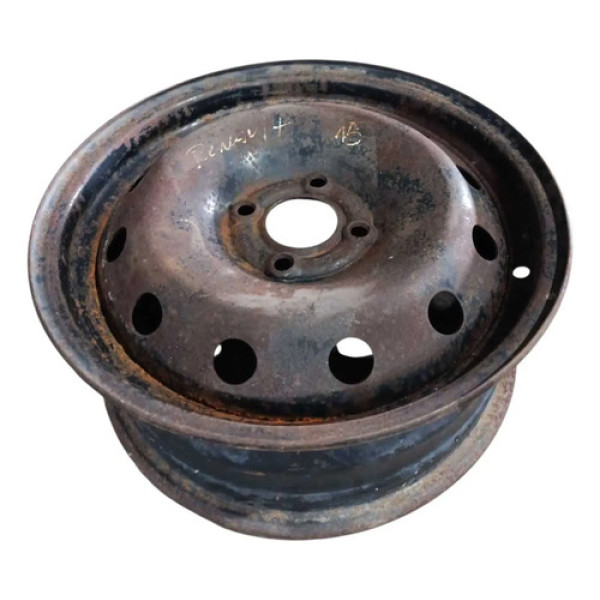 Roda Ferro Aro 15 Renault Logan Sandero Clio Scenic Megane Preto