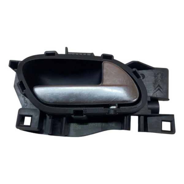 Maçaneta Interna Dianteira Direita Peugeot 208 2015 A 2019 Prata Dianteira