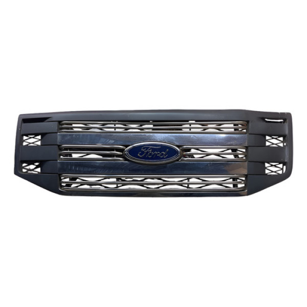 Grade Frontal Cromada Pára-choque Ford Ranger 2010 2011 Preto Brilhante