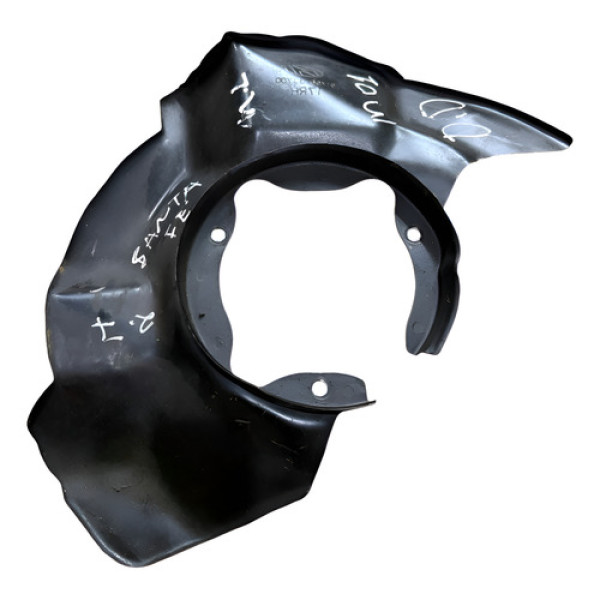 Espelho Chapa Disco Freio Dianteiro Direito Santa Fe 2008 Preto