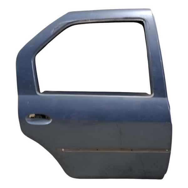 Porta Traseira Direita Renault Logan 2008 A 2013 Traseira Direito Cinza-escuro
