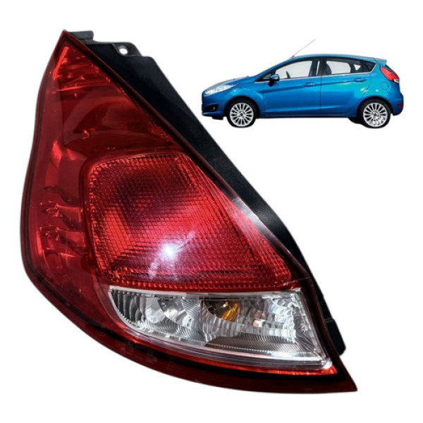 Lanterna Traseira Esquerda New Fiesta Hatch 2016 2017 2018 Esquerdo/motorista Vermelho