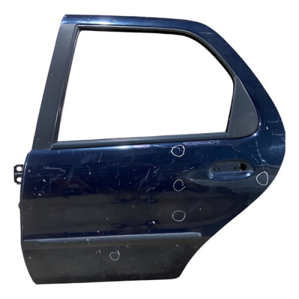 Porta Traseira Esquerda Fiat Palio 1997 A 2005 C/detalhe Traseira Esquerdo Azul