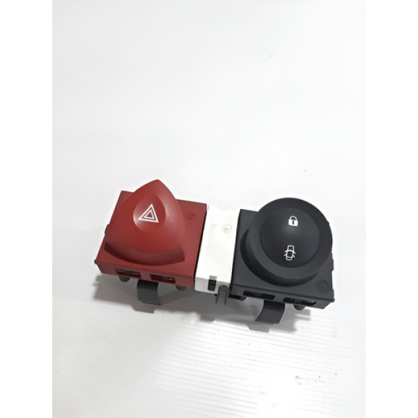 Botão Pisca Alerta E Trava E Destrava Megane 2008 Cx78 Preto