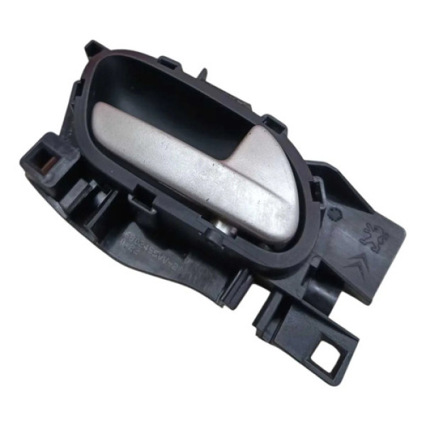 Maçaneta Interna Traseira Direita Peugeot 208 2013 A 2018 Prata Traseira