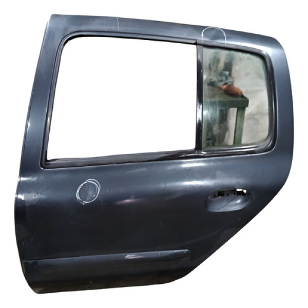 Porta Traseira Esquerda Renault Clio 2001 A 2010 C/detalhe Traseira Esquerdo Azul-marinho