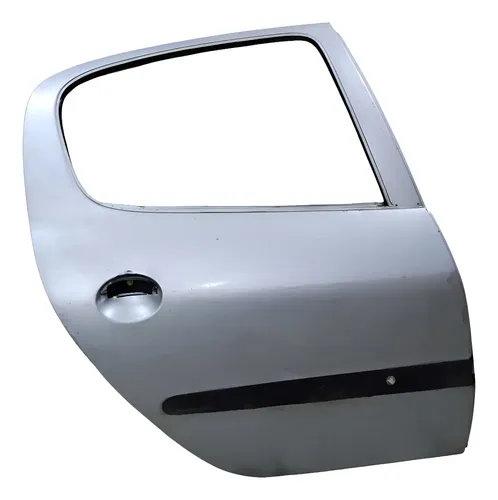 Porta Traseira Direita Peugeot 206 207 2005 A 2012 Traseira Direito Prata